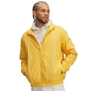 New Men's Under Armour Lined UA Best Track Jacket Size M Yellow/White MSRP $100